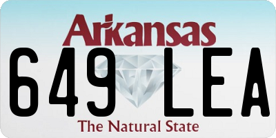 AR license plate 649LEA