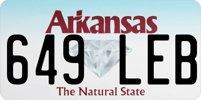 AR license plate 649LEB
