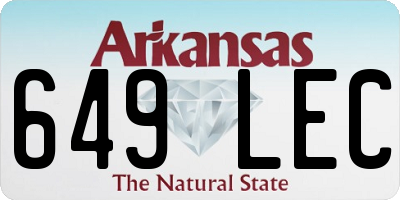 AR license plate 649LEC