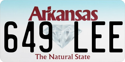 AR license plate 649LEE