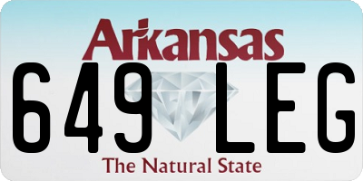 AR license plate 649LEG