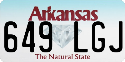 AR license plate 649LGJ