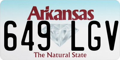AR license plate 649LGV