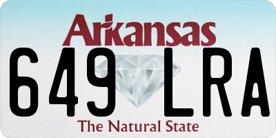AR license plate 649LRA