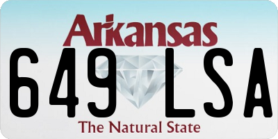 AR license plate 649LSA