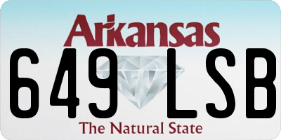 AR license plate 649LSB