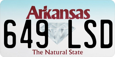 AR license plate 649LSD