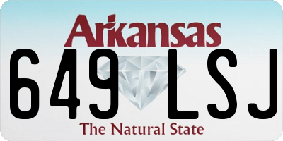 AR license plate 649LSJ