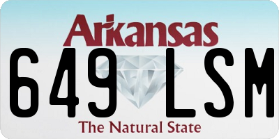 AR license plate 649LSM
