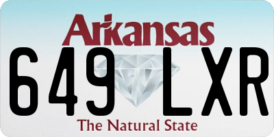 AR license plate 649LXR