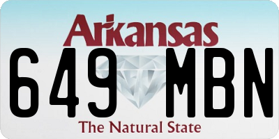 AR license plate 649MBN