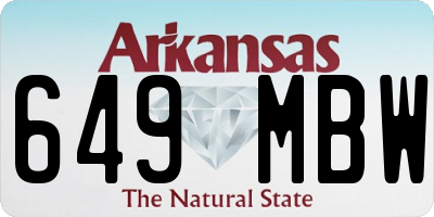AR license plate 649MBW