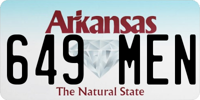 AR license plate 649MEN