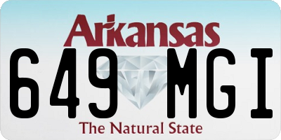 AR license plate 649MGI