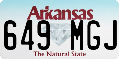 AR license plate 649MGJ