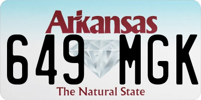 AR license plate 649MGK