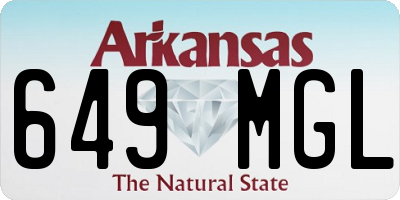 AR license plate 649MGL