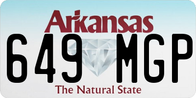 AR license plate 649MGP