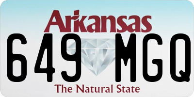 AR license plate 649MGQ