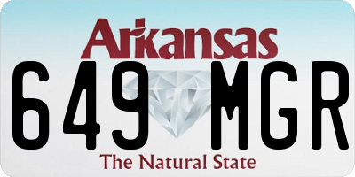 AR license plate 649MGR
