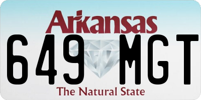 AR license plate 649MGT