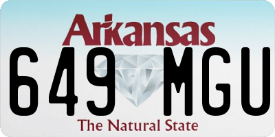 AR license plate 649MGU