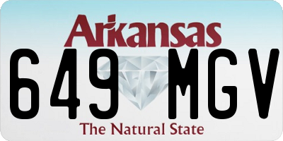 AR license plate 649MGV
