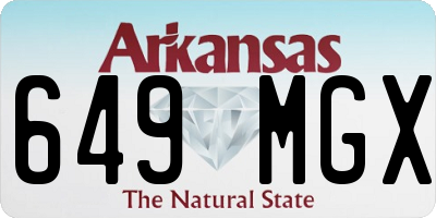 AR license plate 649MGX