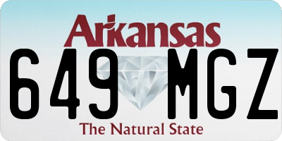 AR license plate 649MGZ