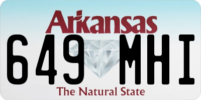 AR license plate 649MHI