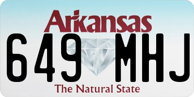 AR license plate 649MHJ