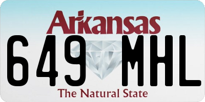 AR license plate 649MHL