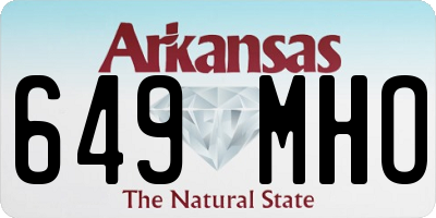 AR license plate 649MHO