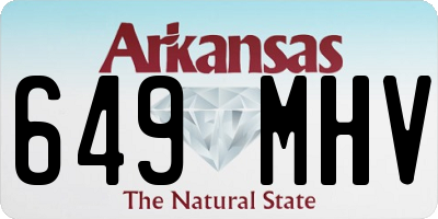 AR license plate 649MHV