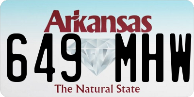 AR license plate 649MHW