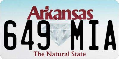 AR license plate 649MIA