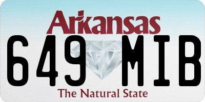AR license plate 649MIB