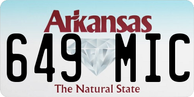 AR license plate 649MIC