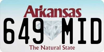 AR license plate 649MID