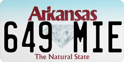 AR license plate 649MIE