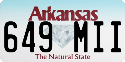 AR license plate 649MII