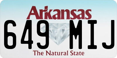 AR license plate 649MIJ