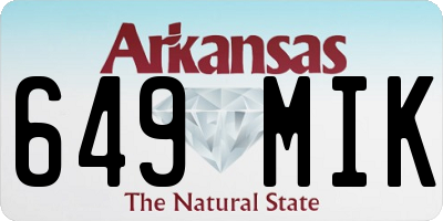 AR license plate 649MIK