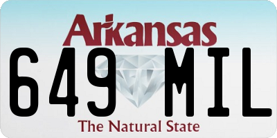 AR license plate 649MIL