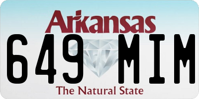 AR license plate 649MIM