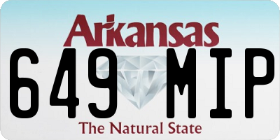 AR license plate 649MIP
