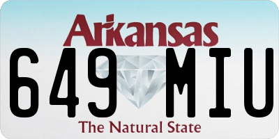 AR license plate 649MIU