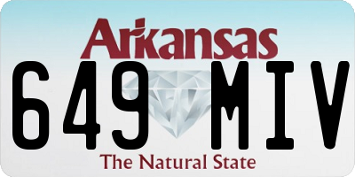 AR license plate 649MIV