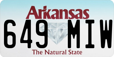 AR license plate 649MIW