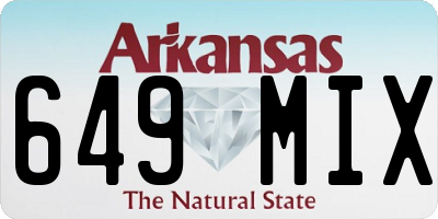 AR license plate 649MIX
